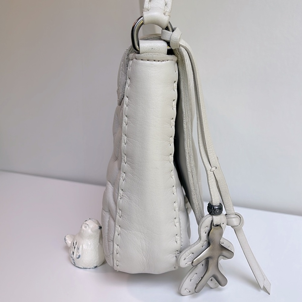 Henry Beguelin Italian Leather Crossbody / Color Chalk €440/$594 - Picture 14 of 17